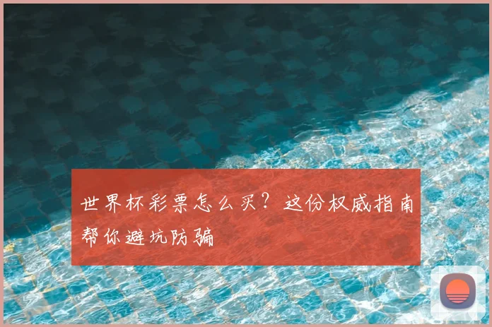世界杯彩票怎么买？这份权威指南帮你避坑防骗